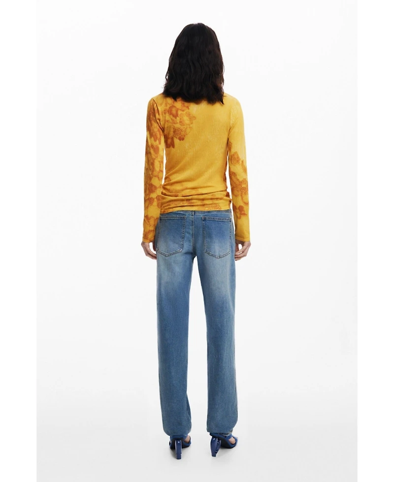 Desigual Women's Long fine watercolor sweater