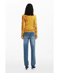 Desigual Women's Long fine watercolor sweater