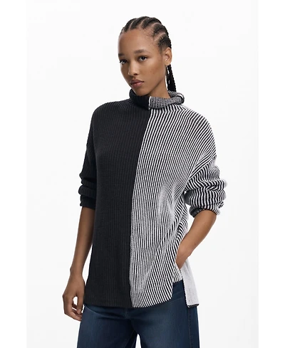 Desigual Women's Two-tone striped sweater