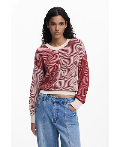 Desigual Women's Two-tone knit sweater