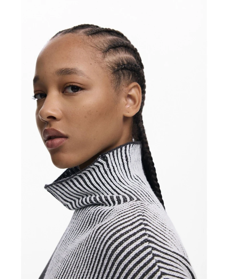 Desigual Women's Two-tone striped sweater