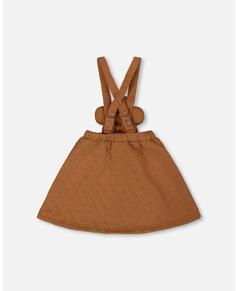 Deux par Girl Quilted Overall Dress Mocha