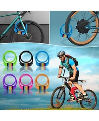Nakto Bike Lock Cable, 4-Digit Combination With Metal Head, Resettable, 2 Feet x 0.45 in, for Bicycle, Scooter, Skateboard, Motorcycle, E-Bike
