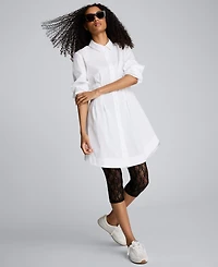 Kenneth Cole Women's Blouson Sleeves Mini Shirt Dress