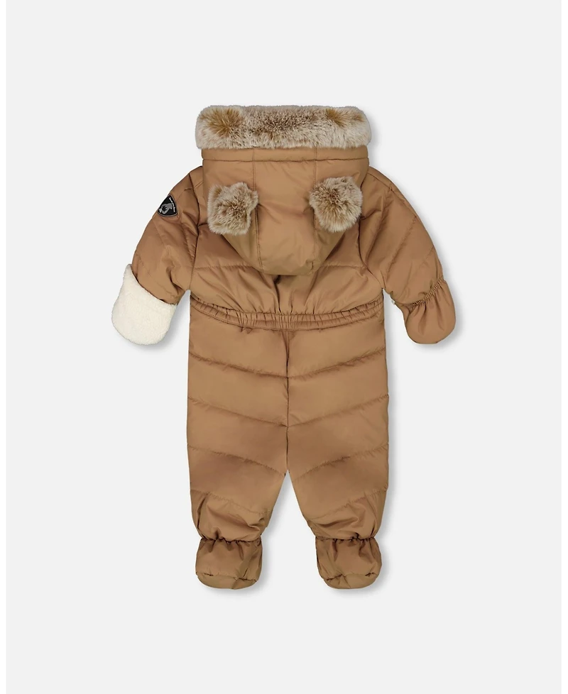 Deux par Baby Boys or Girls One-Piece Layette Snowsuit Designed for Car Seat Chanterelle