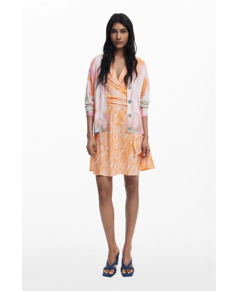 Desigual Women's Tie-dye floral cardigan