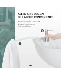 Outsunny kleankin Portable Camping Sink Hand Wash Station Basin with 4.5 Gallon Tank 6.3 Gallon Recovery Tank & Soap Dispenser for Rv,Outdoor,Indoor,
