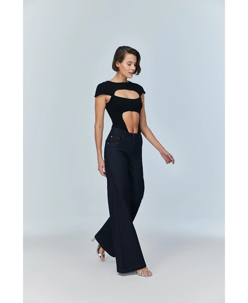 Jendue Women's Otara Black Bodysuit