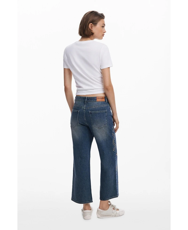 Desigual Women's Mirror culotte jeans