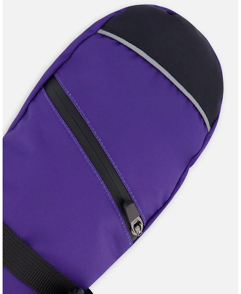 Deux par Girl Winter Mittens Teknik Dark Purple
