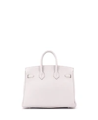 Pre-Owned Hermes Birkin 25 Handbag Light Togo with Palladium Hardware