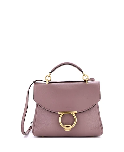 Pre-Owned Salvatore Ferragamo Small Margot Satchel Leather