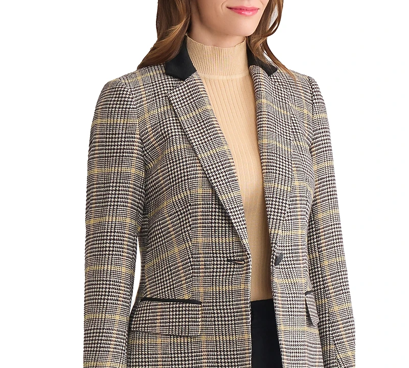 Jones New York Women's One Button Notch Collar Jacket