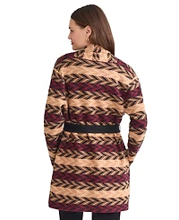 Jones New York Women's Chevron Belted Long Sleeve Cardigan Sweater