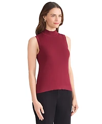 Jones New York Women's Sutton Mock-Neck Sleeveless Sweater