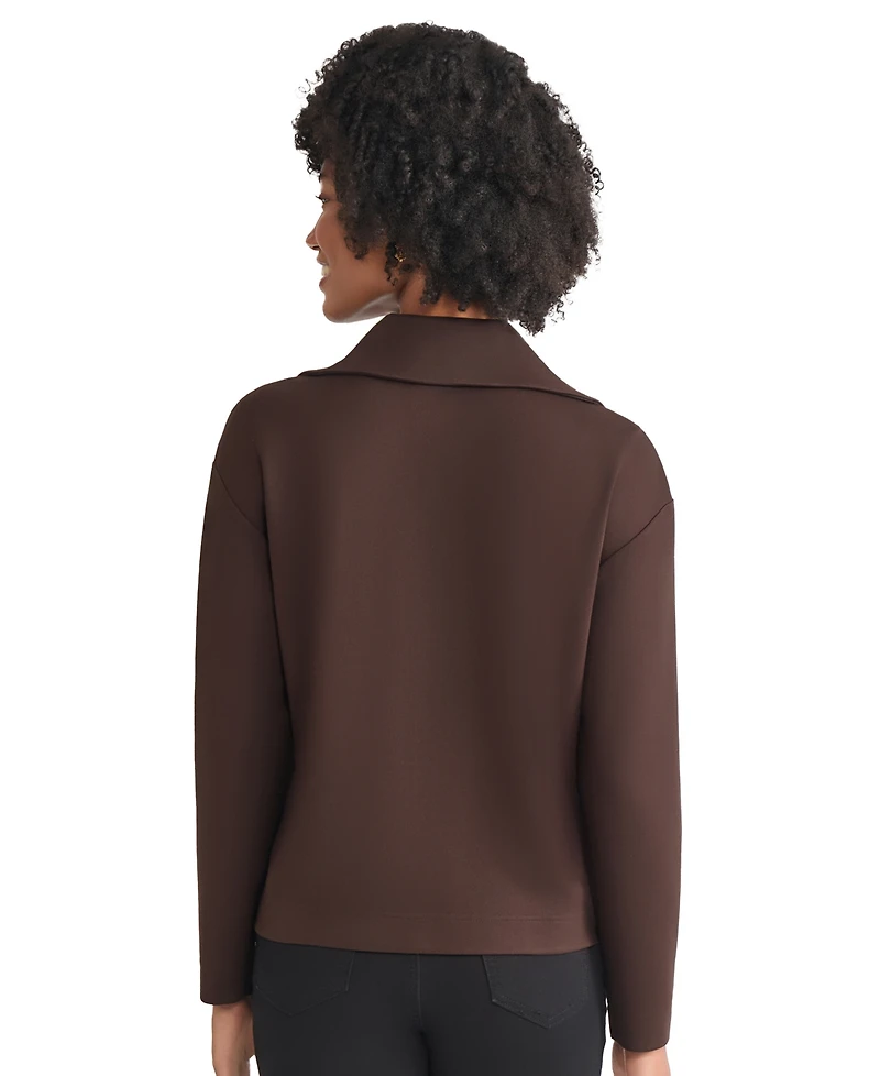 Jones New York Women's Zip Front Pull On Long Sleeve Jacket