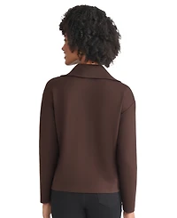 Jones New York Women's Zip Front Pull On Long Sleeve Jacket
