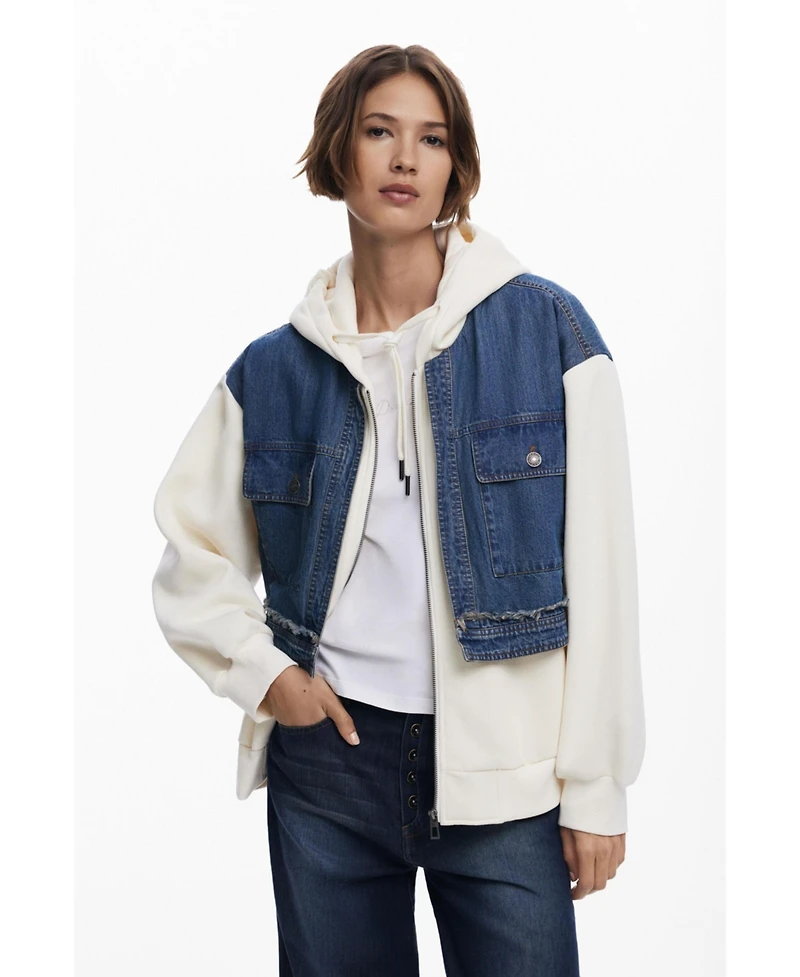 Desigual Women's Denim combined sweatshirt