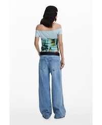 Desigual Women's Double-layer effect T-shirt