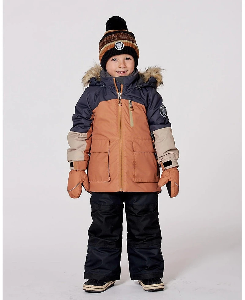 Deux par Boy Two-Piece Play Snowsuit with Colorblocked Jacket