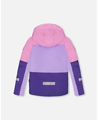 Deux par Girl Two-Piece Teknik Snowsuit Purple Mountain Print - Child
