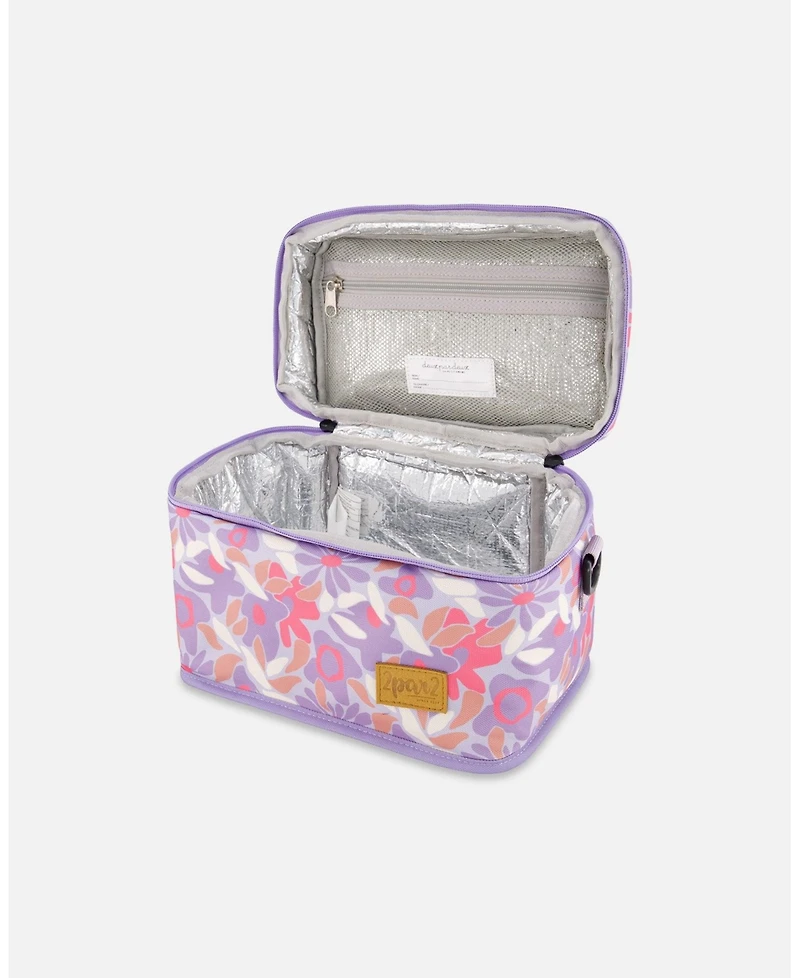 Deux par Deux Girl Lunch Box Lilac Retro Flower Print - Toddler|Child