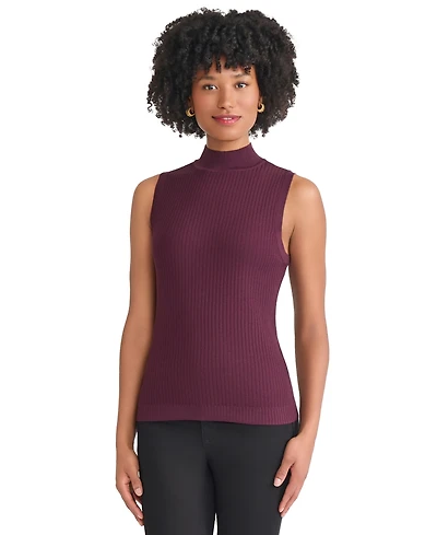Jones New York Women's Sutton Mock-Neck Sleeveless Sweater