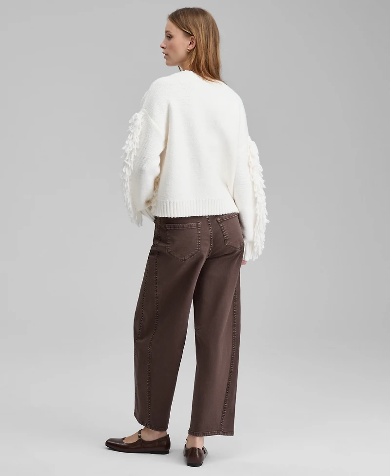 And Now This Petite Cord Barrel High-Rise Pants, Macy's Exclusive