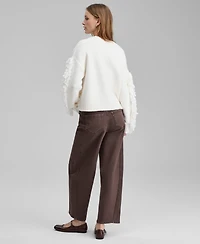 And Now This Petite Cord Barrel High-Rise Pants, Macy's Exclusive