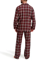 Hanes Men's Flannel Button Down Pajama Sleep Set