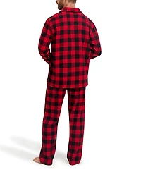 Hanes Men's Flannel Button Down Pajama Sleep Set