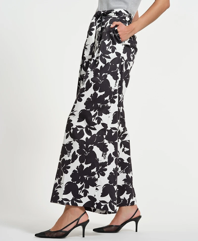 Isaac Mizrahi Women's Belted Palazzo Pants