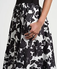 Isaac Mizrahi Women's Sleeveless Ponte Combo Midi Dress