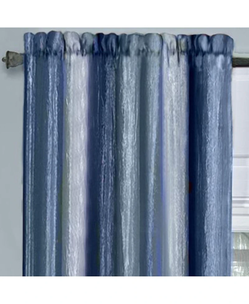GoodGram Ombre Crushed Satin Sheer Single Window Curtains & Valances - 50 in. W x L