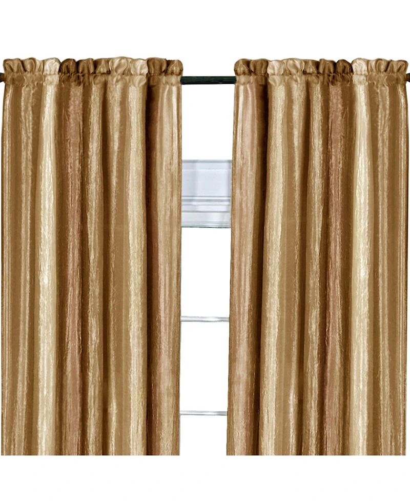 GoodGram Ombre Crushed Satin Sheer Single Window Curtains & Valances - 50 in. W x L