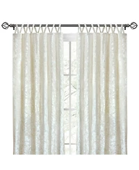 Kate Aurora Park Avenue 2 Piece Criss-Cross Tab Top Velvet Window Curtain Panels - in