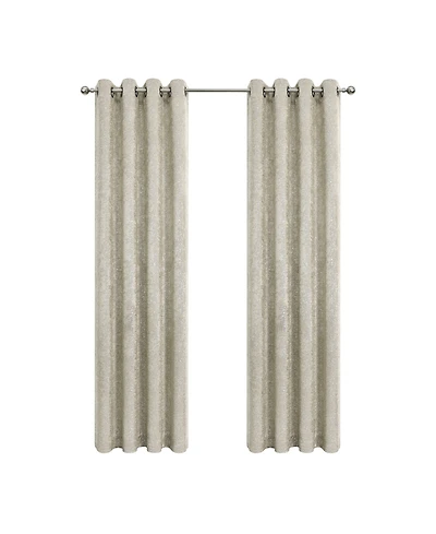 Kate Aurora 2 Pack Glam Metallic Sparkle Thermal Light Filtering Grommet Top Curtains