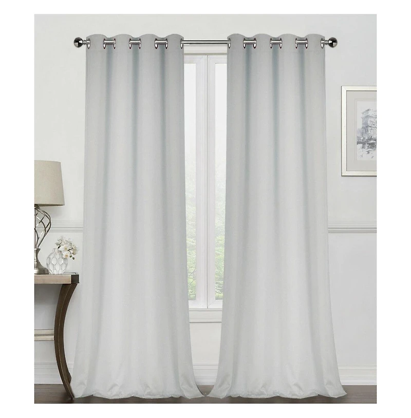 GoodGram 2 Pack: Hotel Thermal Grommet 100% Blackout Curtains - 52 in. W x L