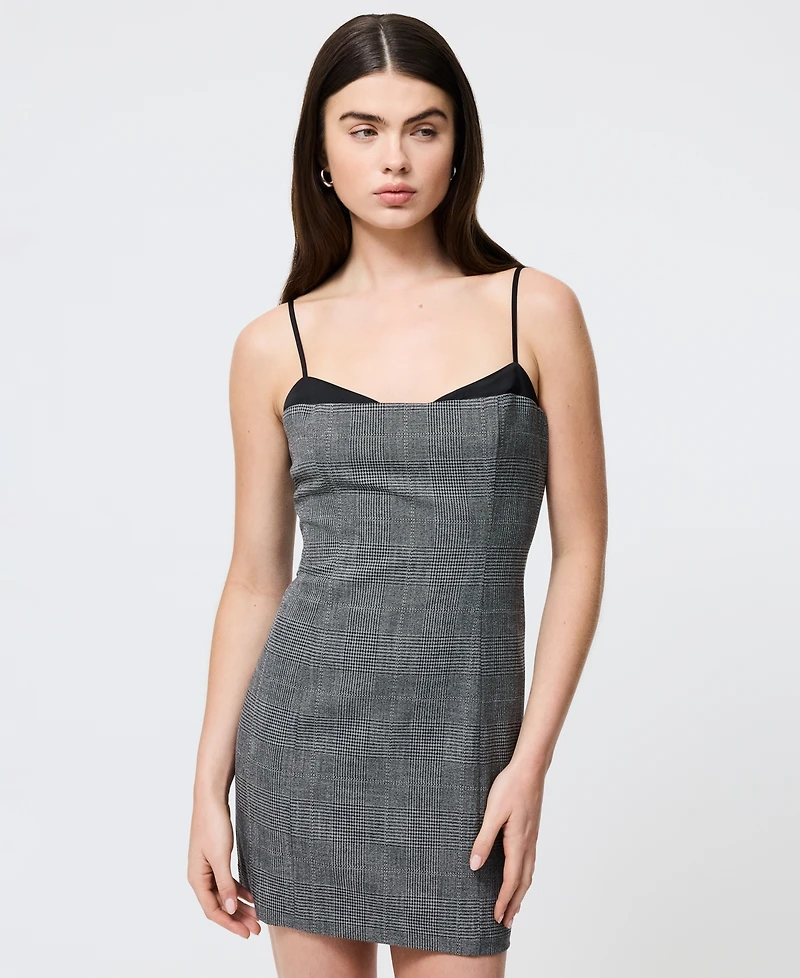 French Connection Women's Owen Plaid Peek-a-Boo Mini Dress