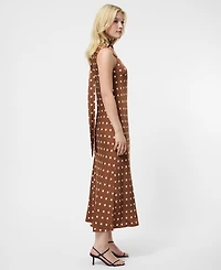 French Connection Women's Ennis Polka Dots Print Midi Dress