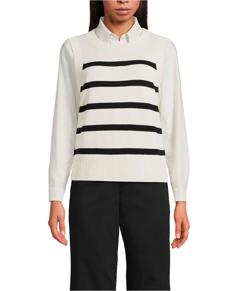 Lands' End Women's Drifter Easy Vest Sweater