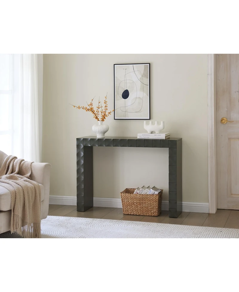 Kings Brand Furniture Turlock Wooden Console Table - Minimalist Sofa Table, Side Entryway and Display