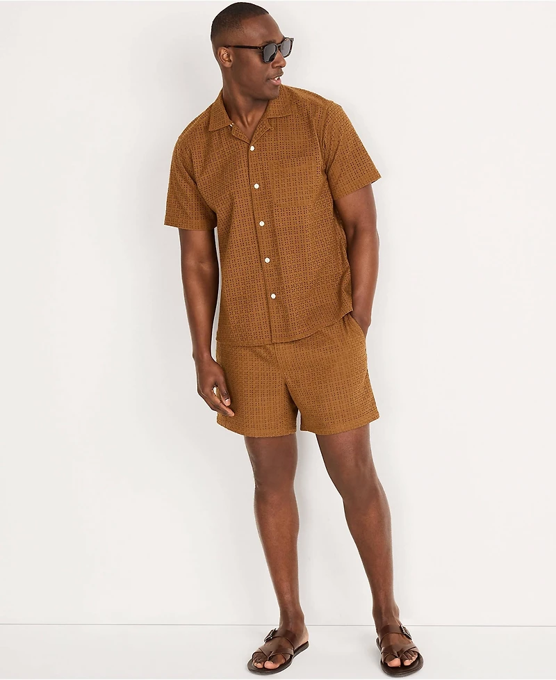 Lands' End Men's 5.5" Eyelet Easy Shorts - Set Bottom