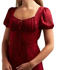 Bcx Juniors Burnout Sweetheart-Neck Dress