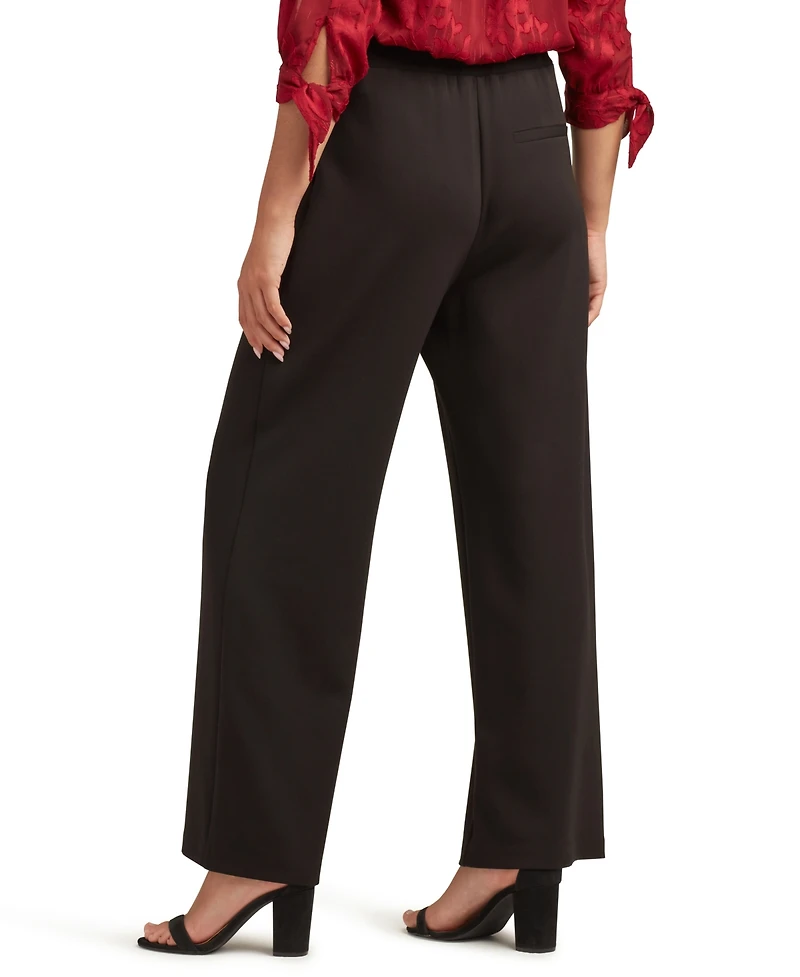 Bcx Juniors Lightweight High-Rise Wide-Leg Scuba Pants