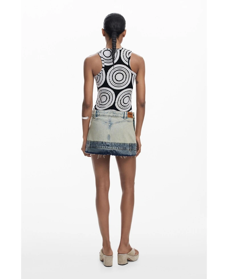 Desigual Women's Double-waist mini skirt