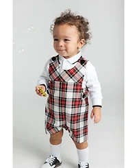 Florence Eiseman Baby Boys Plaid Shortall