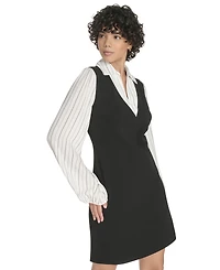 Tommy Hilfiger Women's V-Neck Twofer Dress