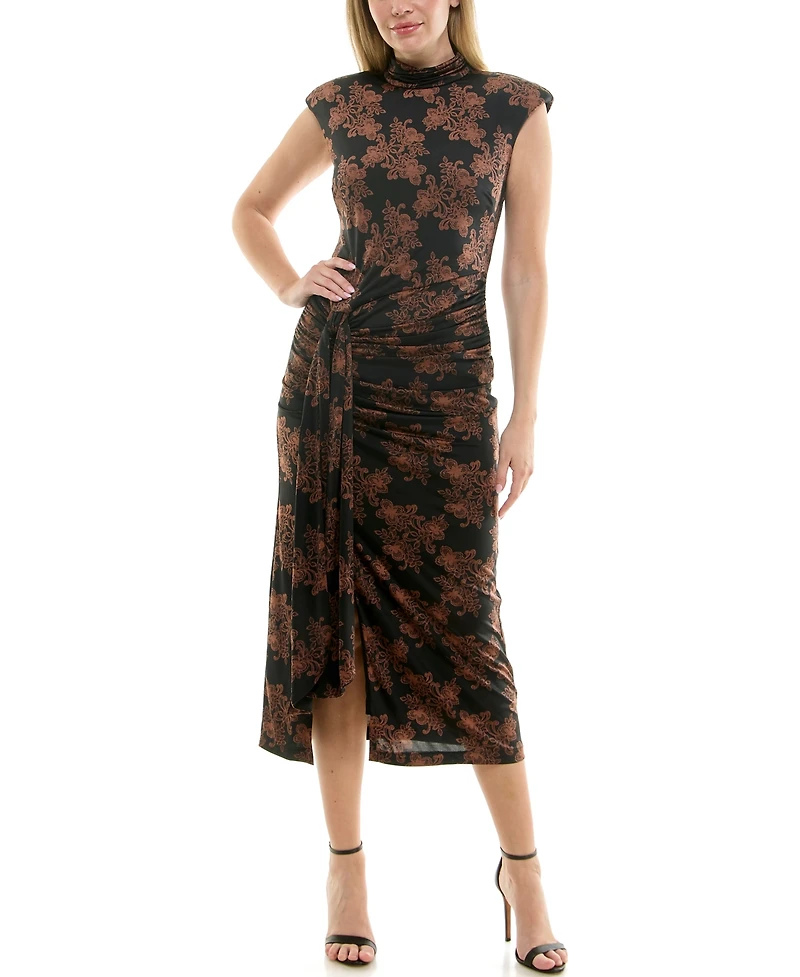 Taylor Women's Sleeveless Mock-Neck Bodycon Dress