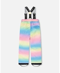 Deux par Girl Two-Piece Chill Outerwear Set with Light Insulation Rainbow Gradient